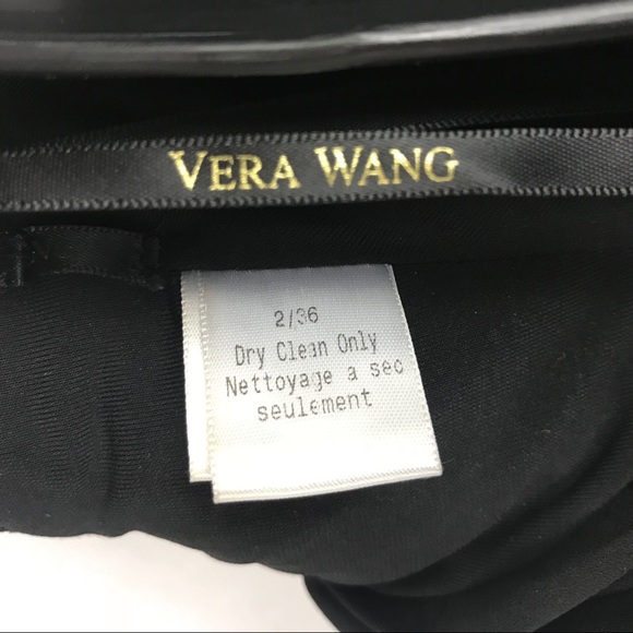 Vera Wang Long Black Heavy Pleated Gown - Picture 6 of 8